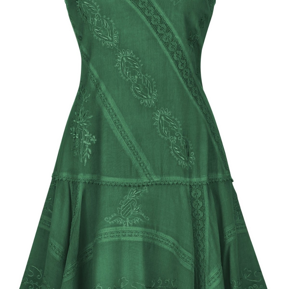 2XL Holy Clothing Millie Midi Dress in Forest Green